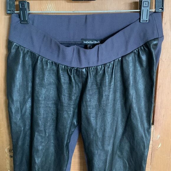 Isabella Oliver Dover black leather maternity leggings - Picture 10 of 10